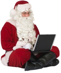 Santa with Laptop